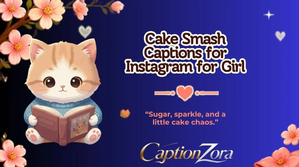 Cake Smash Captions for Instagram for Girl