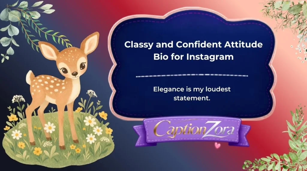 Classy and Confident Attitude Bio for Instagram