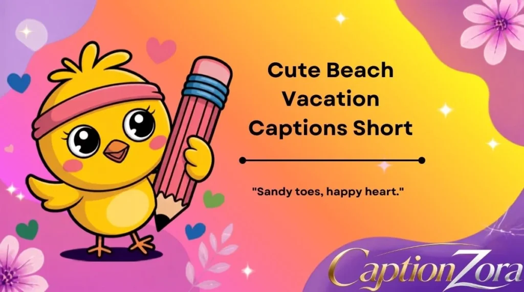 Cute Beach Vacation Captions Short