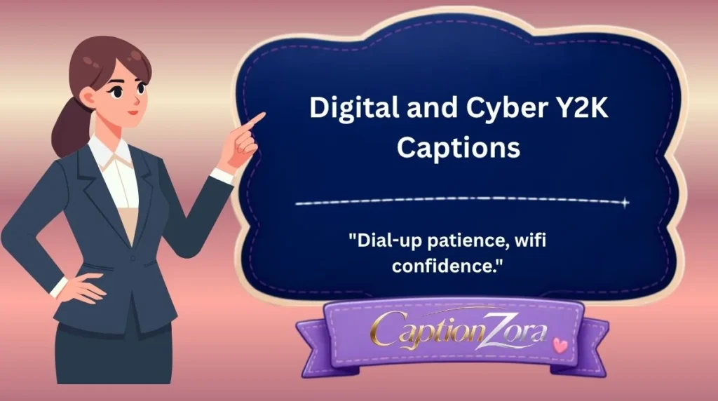 Digital and Cyber Y2K Captions