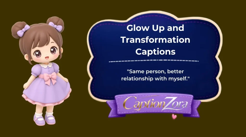 Glow Up and Transformation Captions