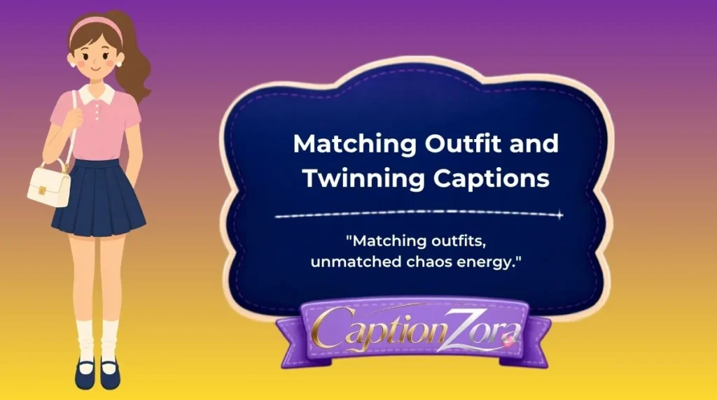 Matching Outfit and Twinning Captions