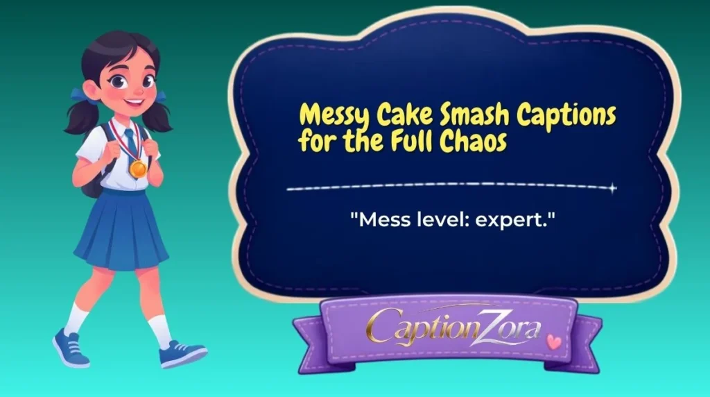 Messy Cake Smash Captions for the Full Chaos