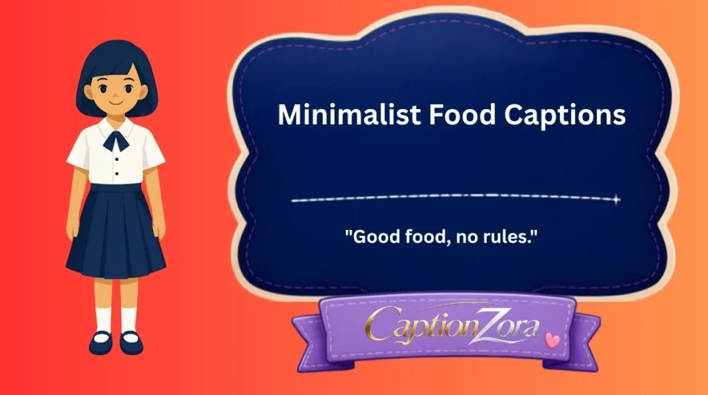 Minimalist Food Captions