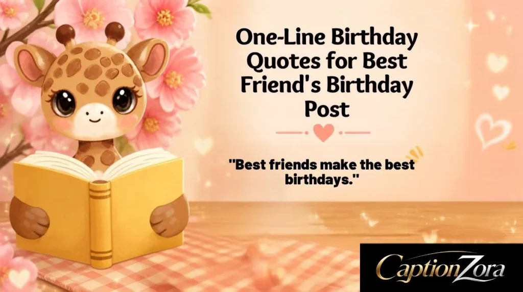 One-Line Birthday Quotes for Best Friend's Birthday Post