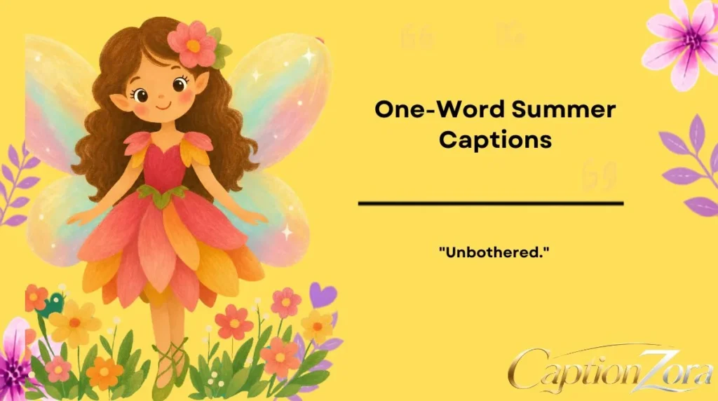 One-Word Summer Captions