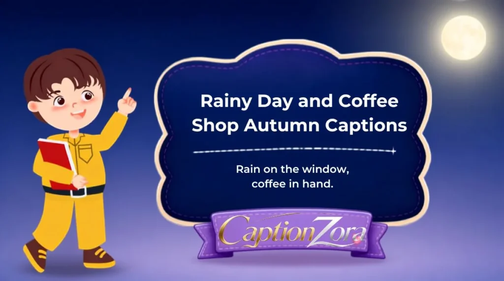 Rainy Day and Coffee Shop Autumn Captions