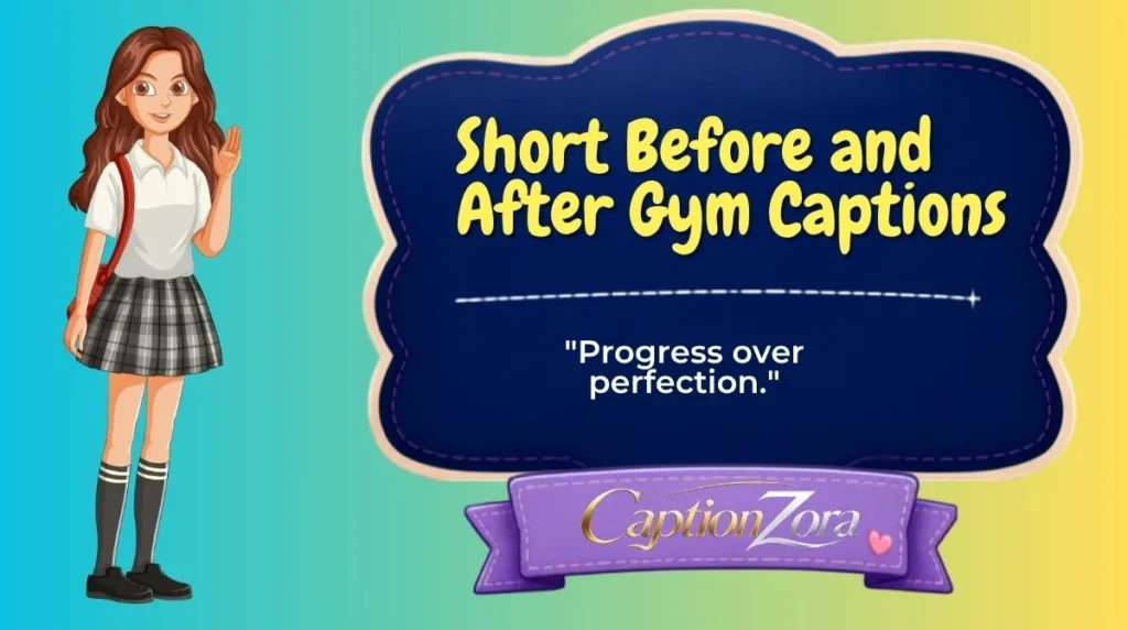 Short Before and After Gym Captions