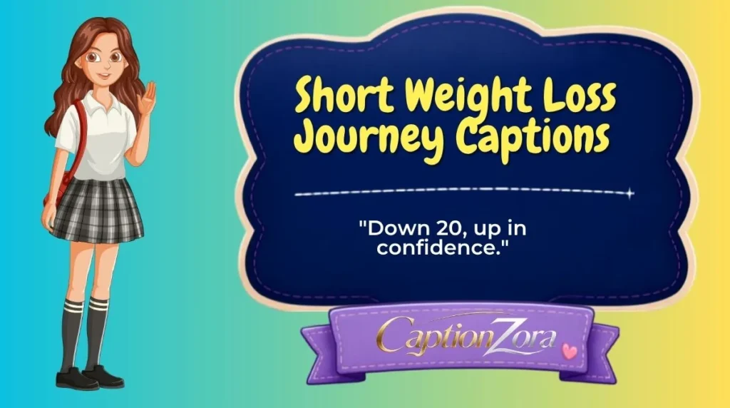 Short Weight Loss Journey Captions