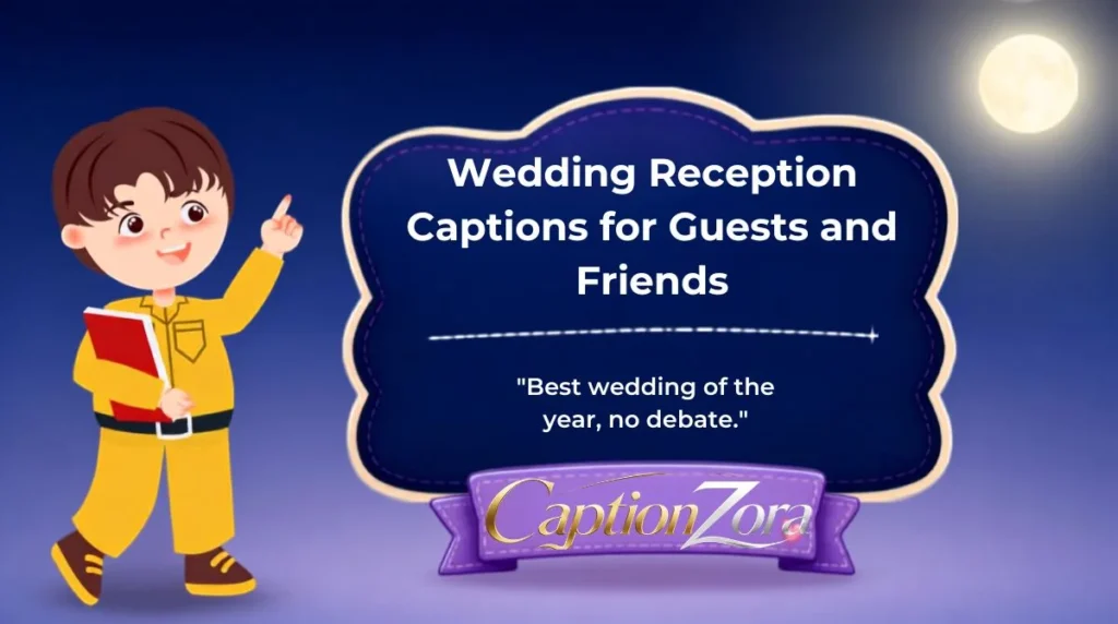 Wedding Reception Captions for Guests and Friends