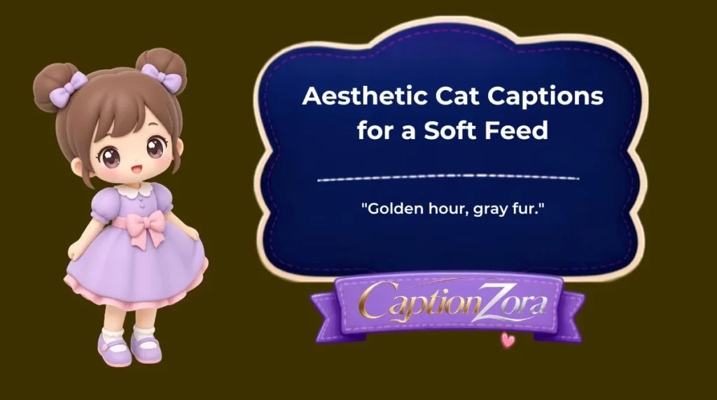 Aesthetic Cat Captions for a Soft Feed