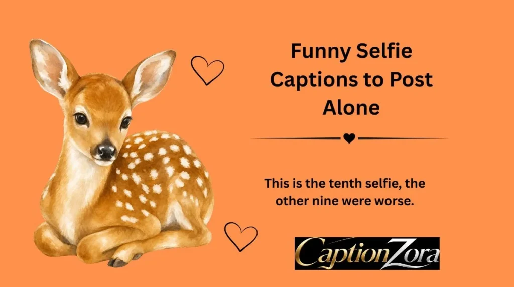 Funny Selfie Captions to Post Alone