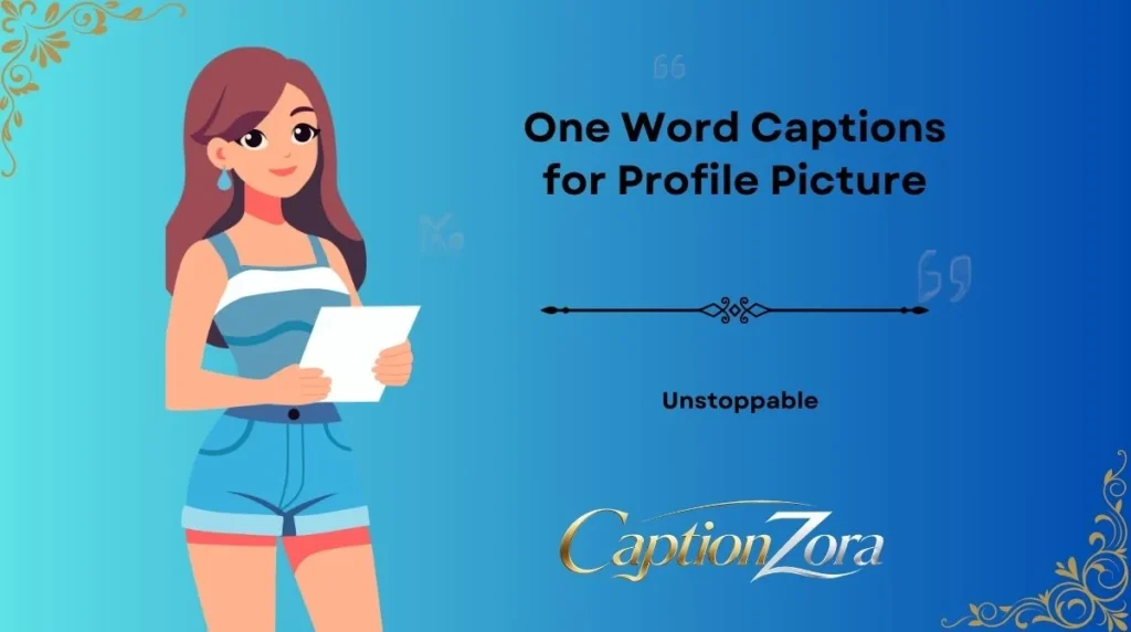 One Word Captions for Profile Picture