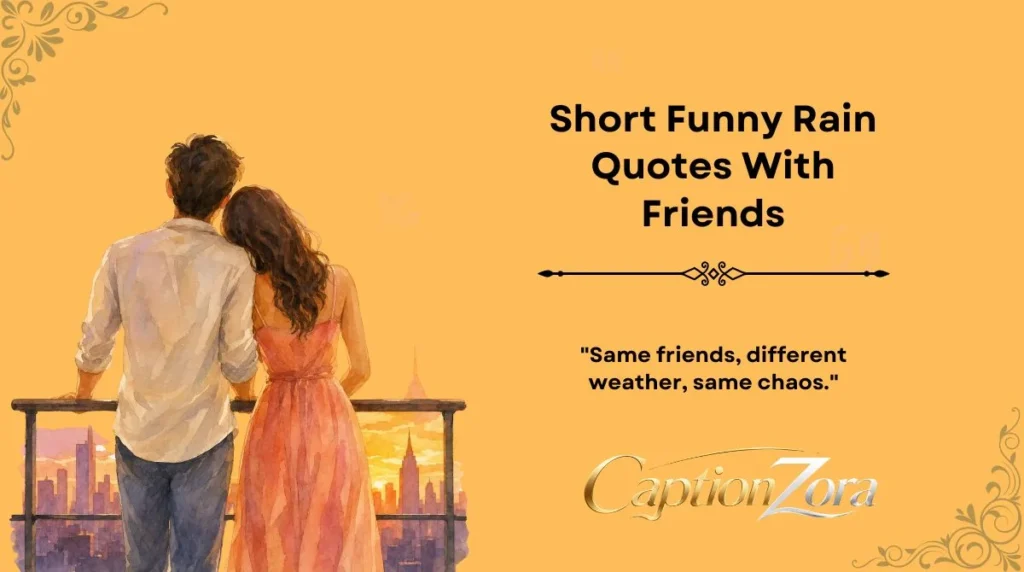 Short Funny Rain Quotes With Friends
