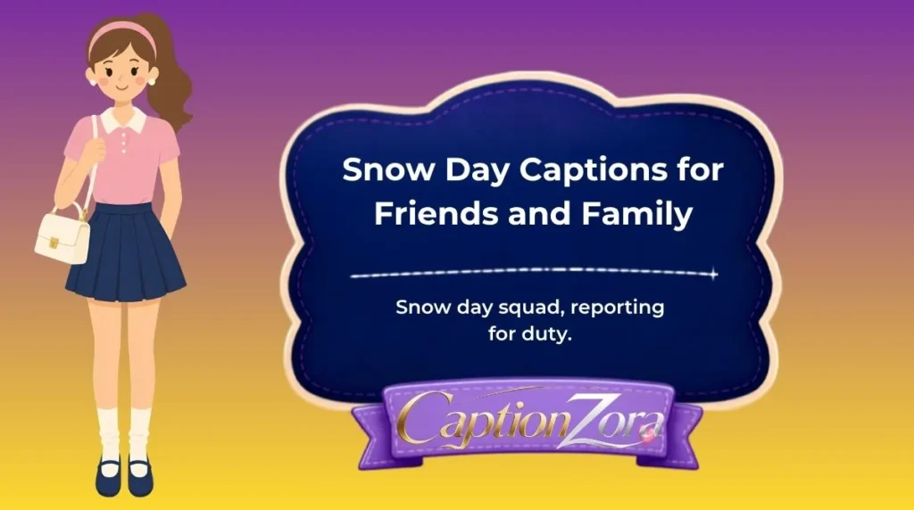 Snow Day Captions for Friends and Family