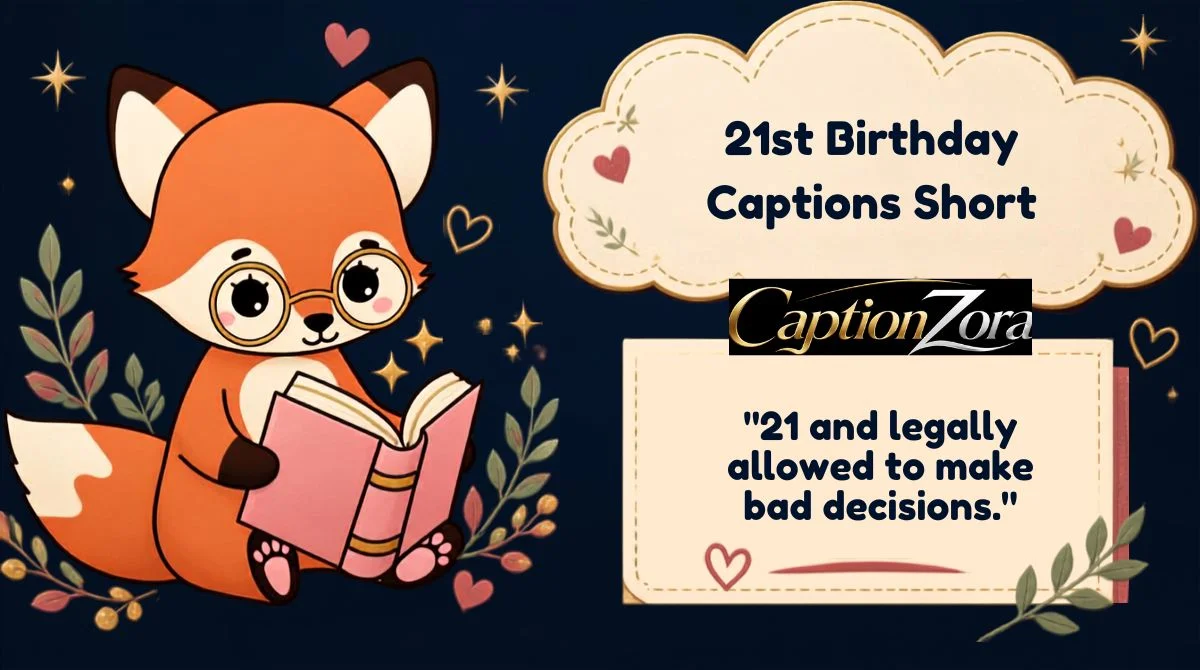 21st Birthday Captions Short