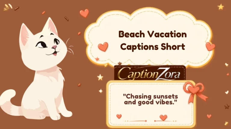 Beach Vacation Captions Short
