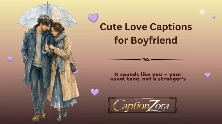 Cute Love Captions for Boyfriend