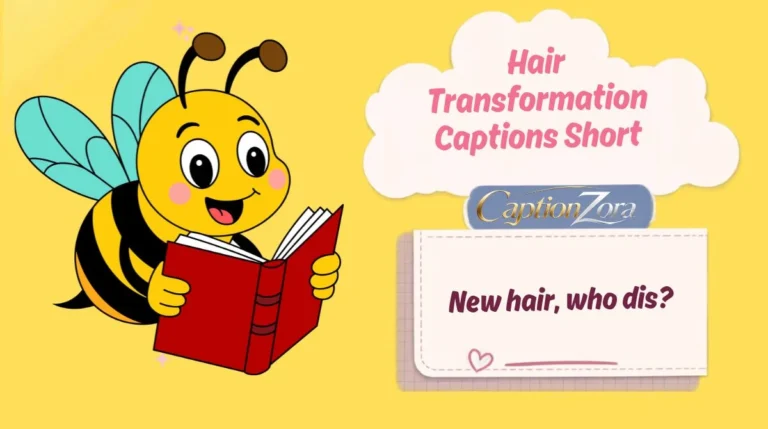 Hair Transformation Captions Short