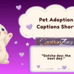 Pet Adoption Captions Short