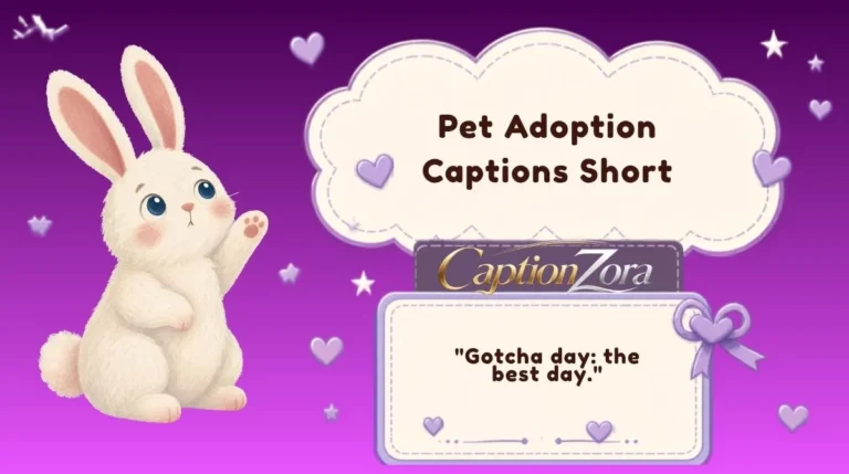 Pet Adoption Captions Short