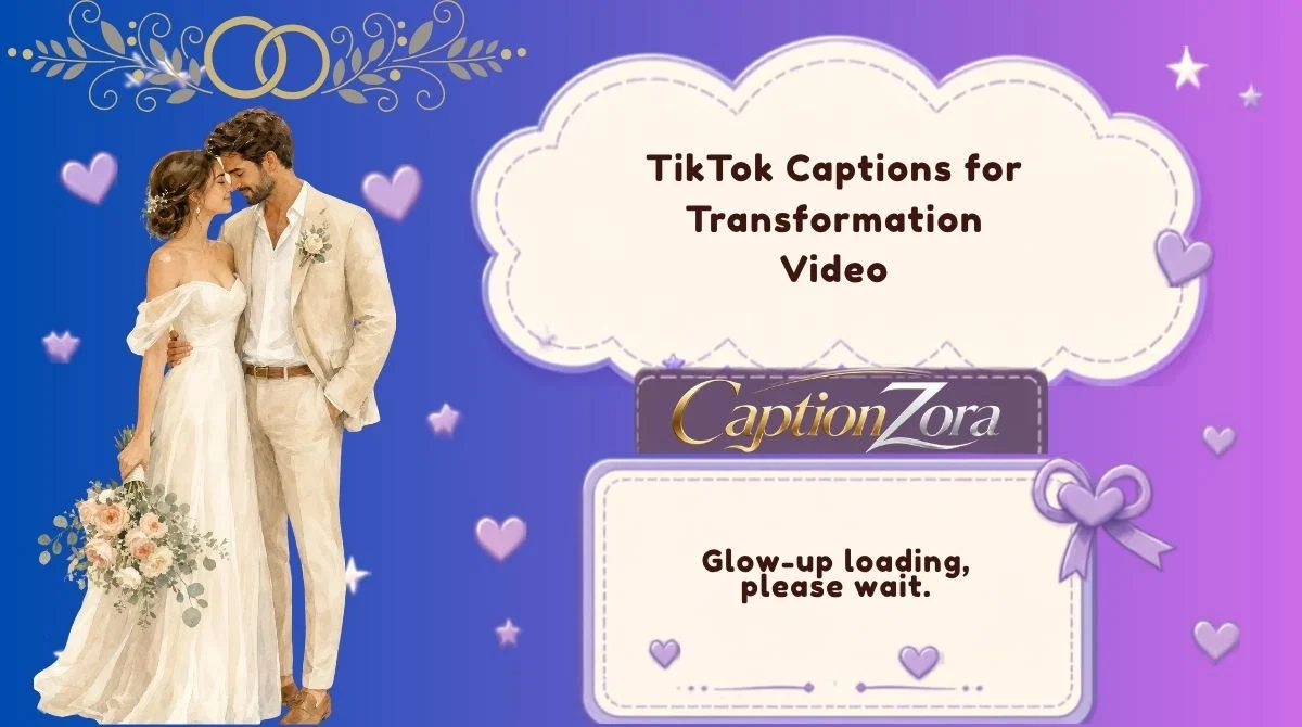 TikTok Captions for Transformation Video