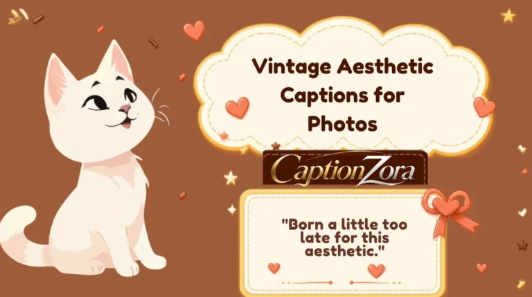 Vintage Aesthetic Captions for Photos