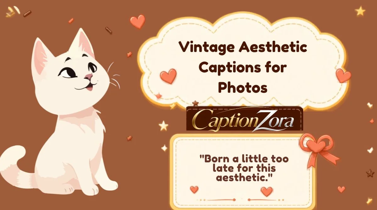 Vintage Aesthetic Captions for Photos