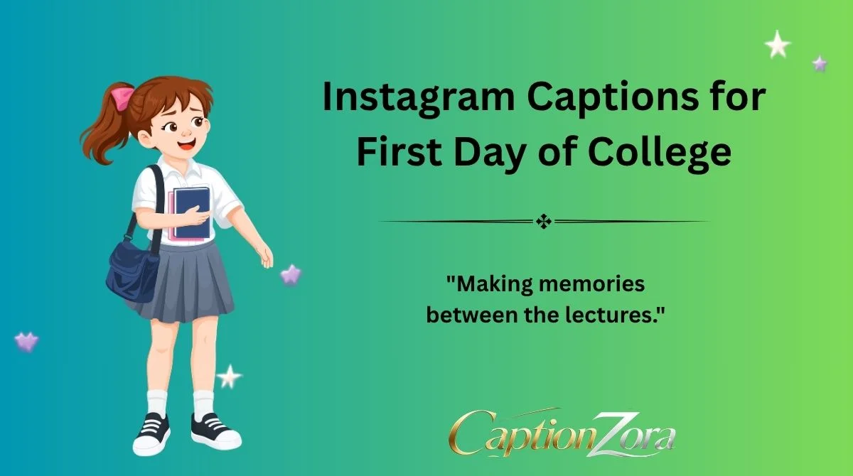 Instagram Captions for First Day of College
